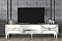 Hanah Home Soporte para TV Yumedi Blanco y Dorado